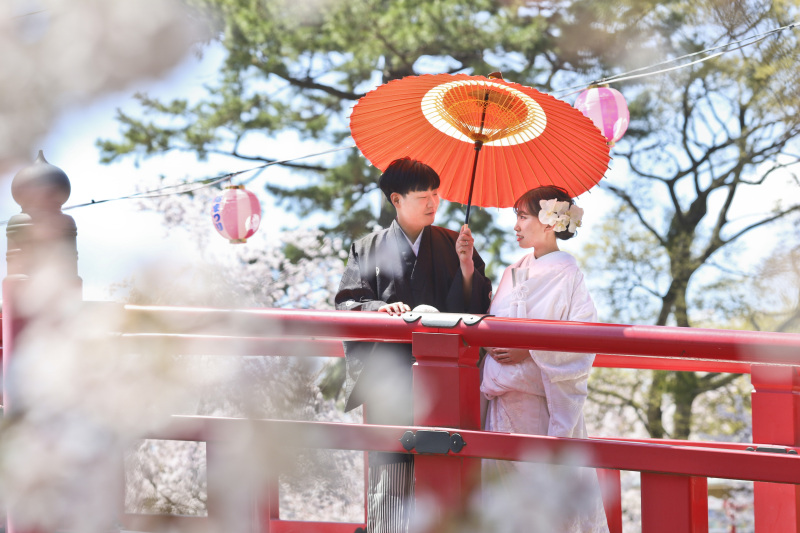 和装×桜×岡崎公園、洋装×オシャレハウススタジオにて