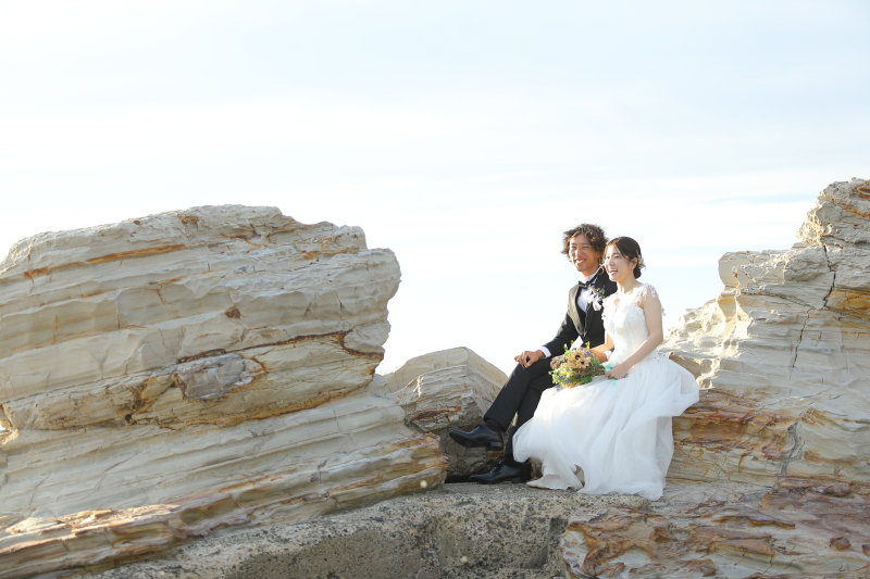 自然の中で笑顔