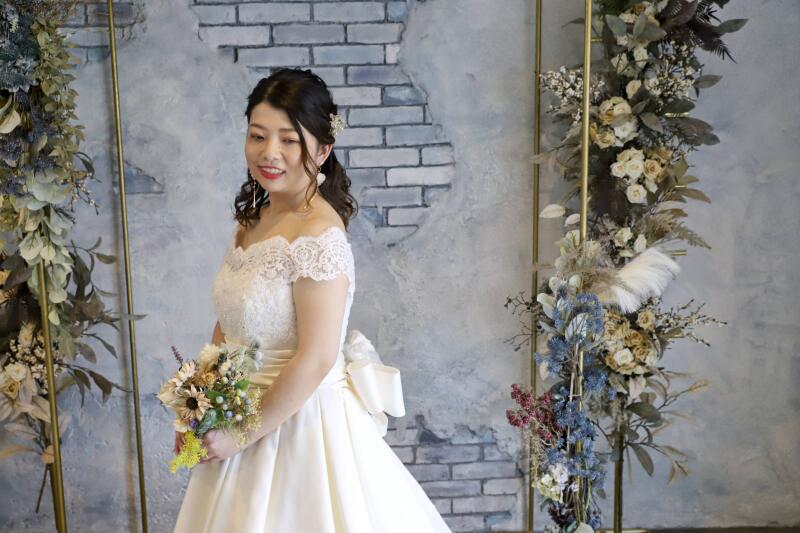 和装から洋装へお着替えしてスタジオ撮影開始