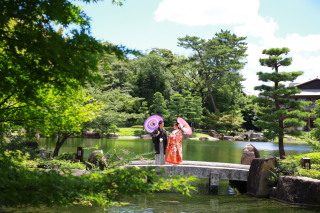 新緑和装ロケ☆徳川園