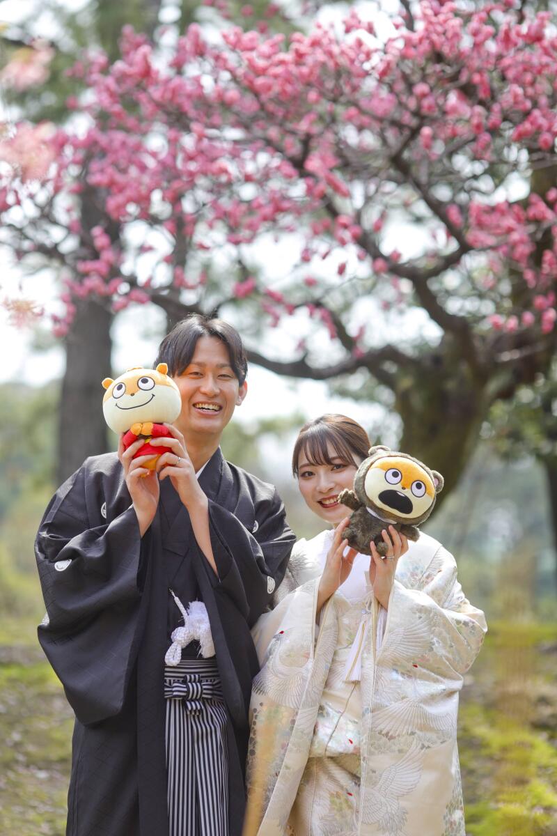 ぬいぐるみと可愛い笑顔