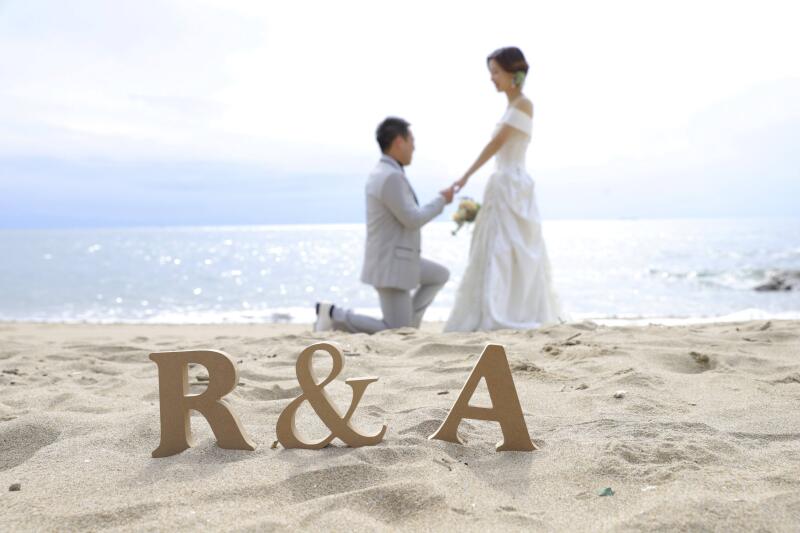 洋装へ着替えて野間崎海岸へ移動して撮影開始