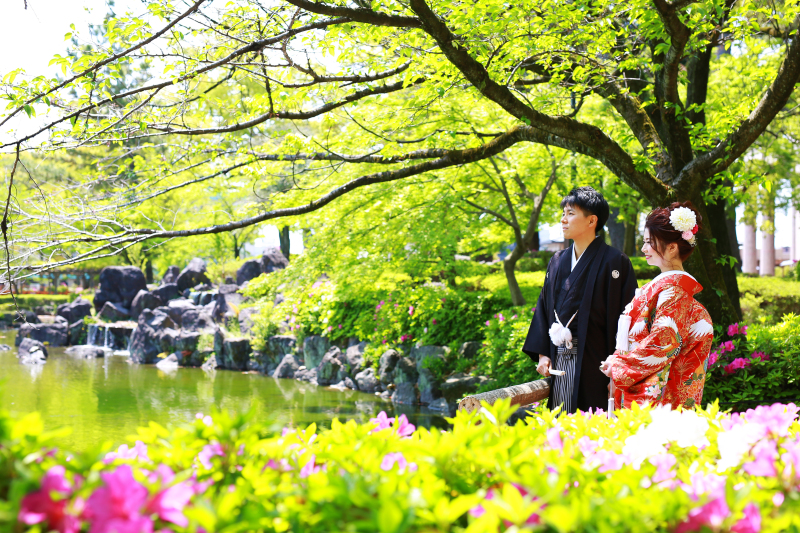  和装ロケ☆中村公園☆新緑