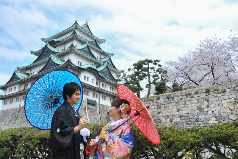 和装ロケ☆桜☆名古屋城