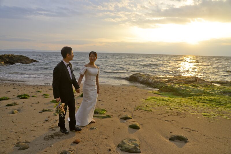 夕日と共に歩む