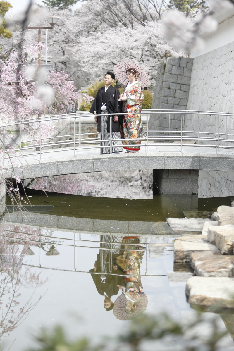 名古屋城近くの能楽堂付近にて