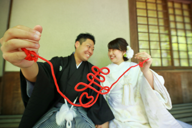 ボケている二人の笑顔があったかい寿カット