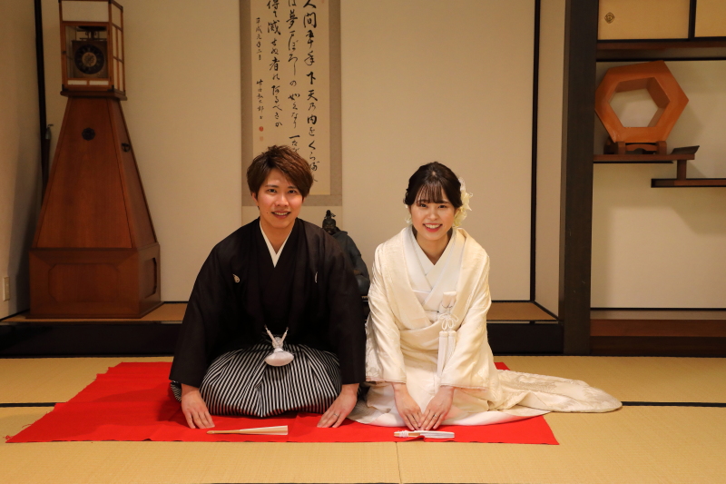 和風なスタジオで天候左右されない和装前撮りを