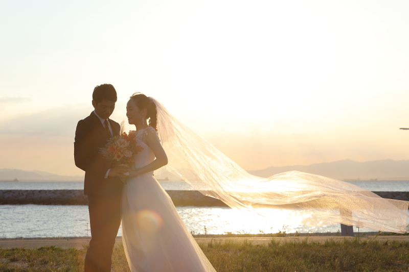 夕暮れ時のポートレート