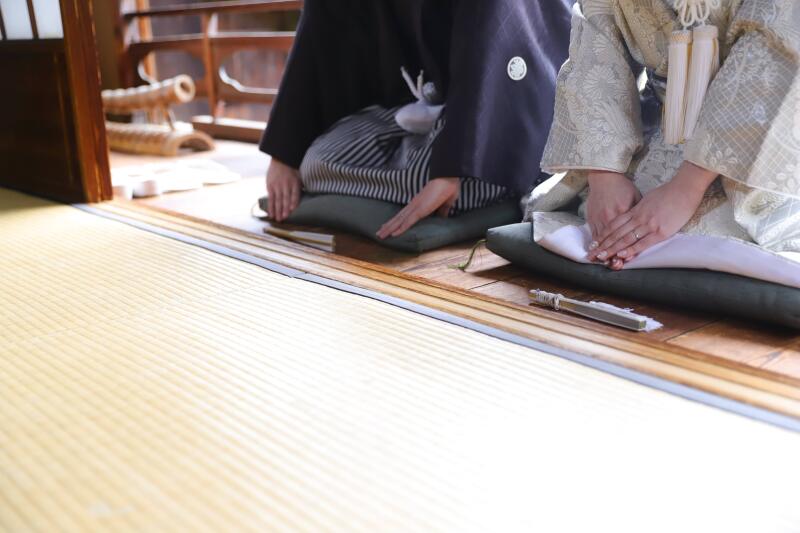 正座ショットの手元カット