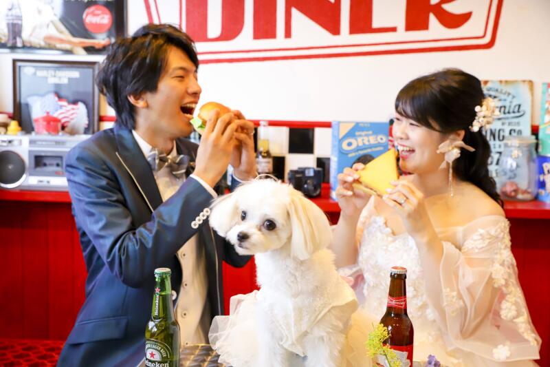 ダイナー風ポップなスタジオ撮影