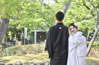 白無垢が映える公園にて室内外で撮影☆