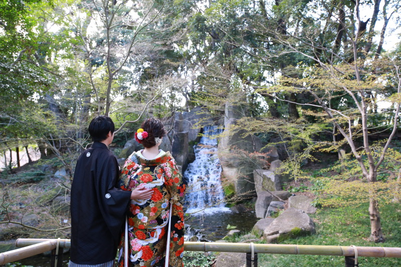 徳川園には様々なスポットがあります!庭園バックに