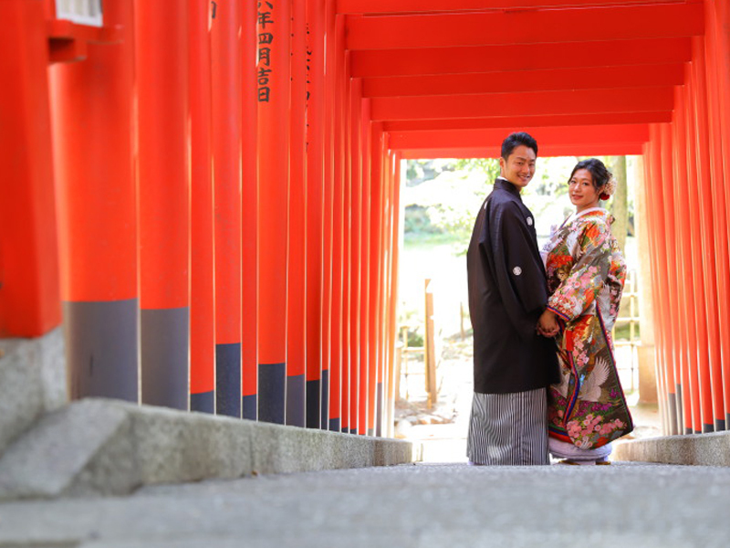 赤鳥居が立ち並ぶ撮影スポット