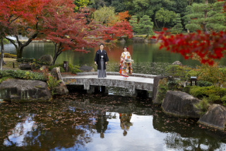 和装ロケ☆徳川園☆紅葉