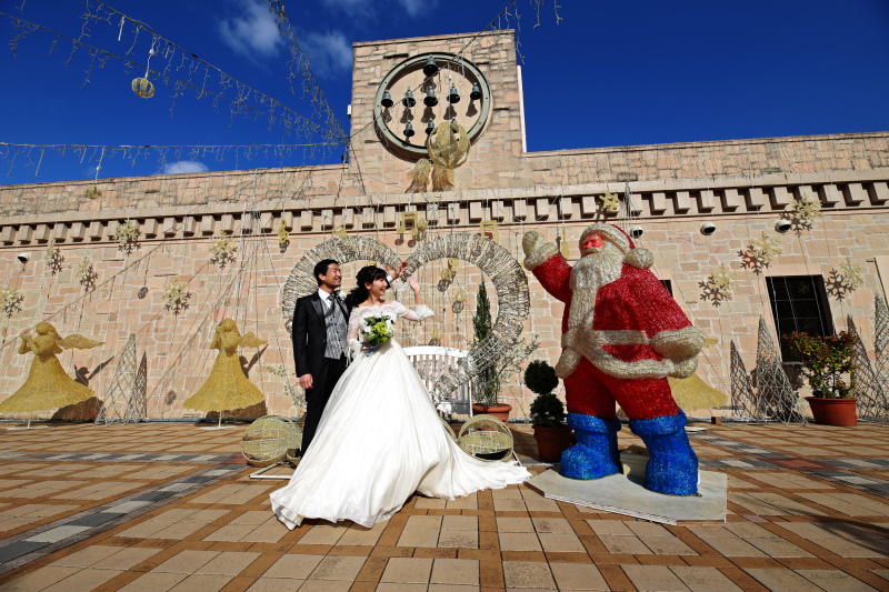 オシャレな洋風庭園で前撮りを