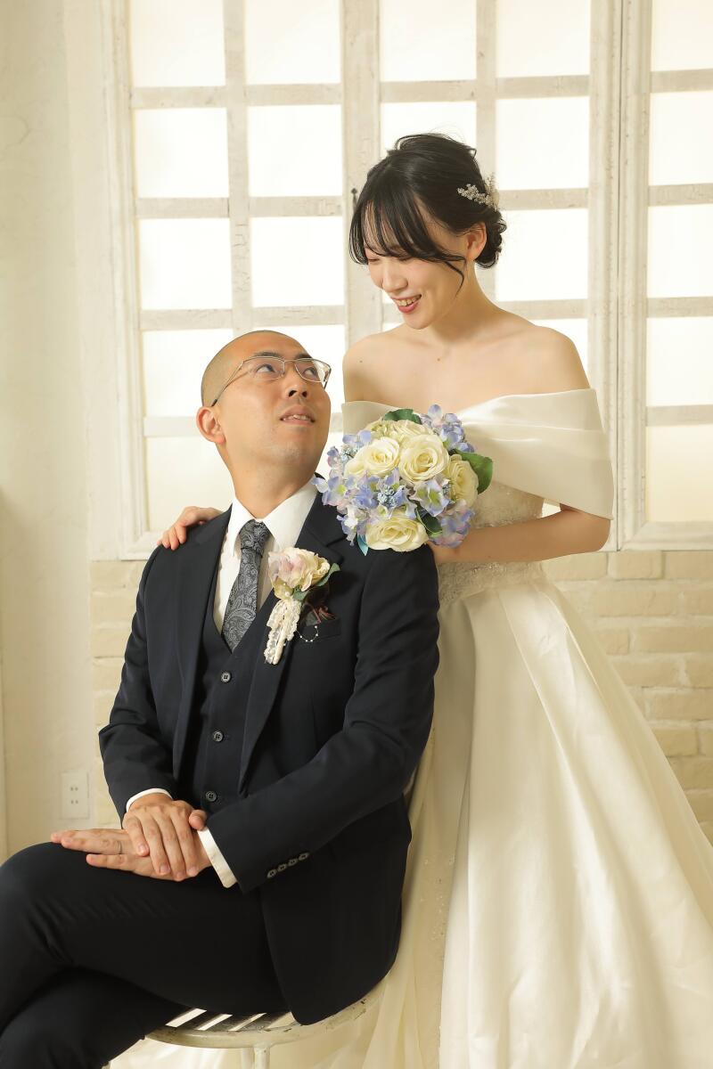 お顔を見合わせて笑顔のお写真