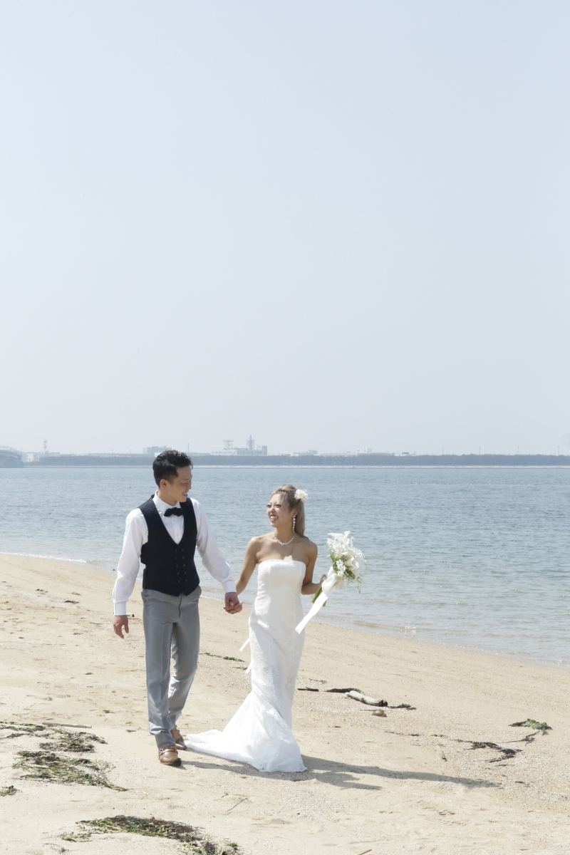 海岸をお散歩してるシーン