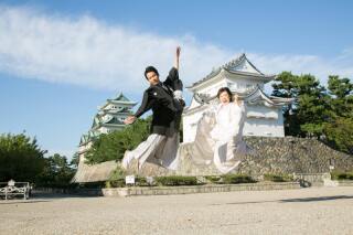 和装で名古屋城の周辺と和室で撮影☆