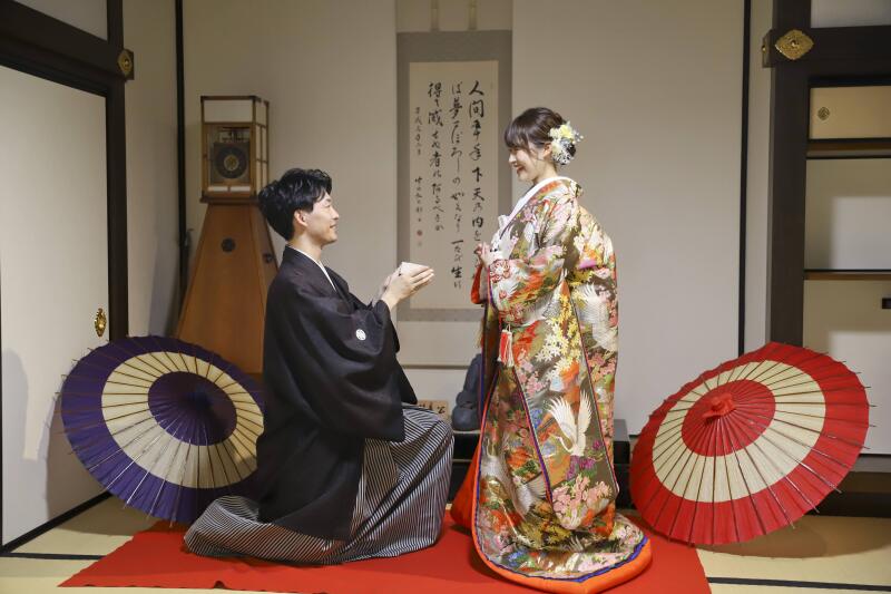 和風プロポーズカット撮影