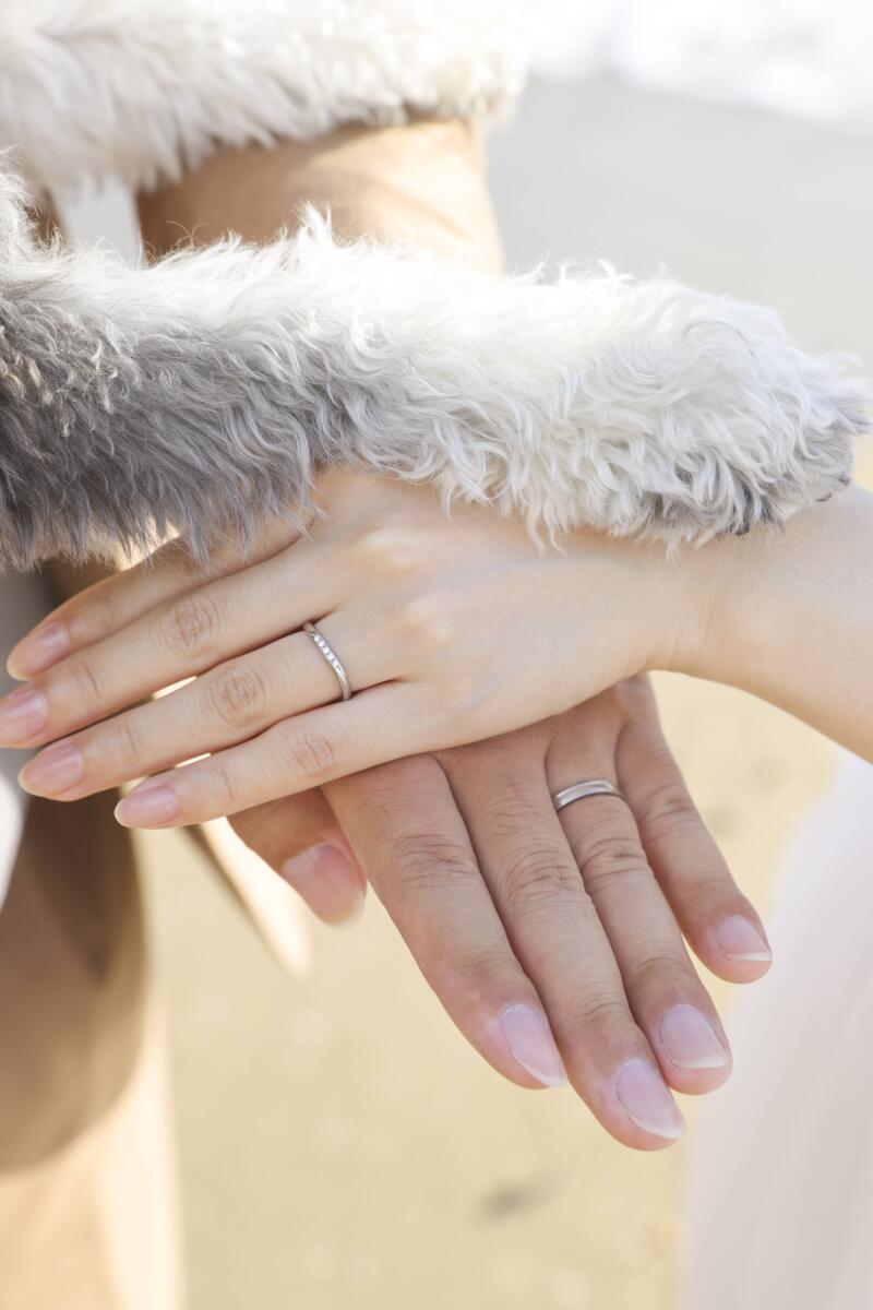 ふたりと1匹で手元カット