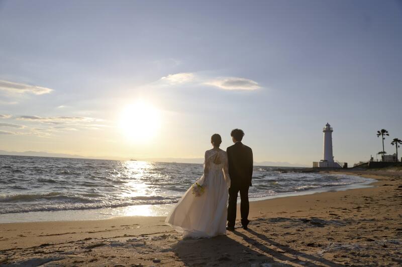 岩場×灯台×サンセットロケを野間崎海岸にて