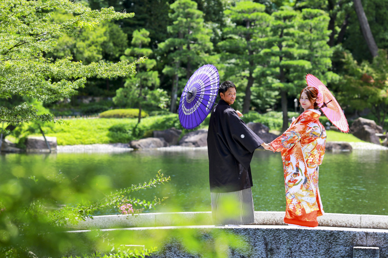 庭園・神社・スタジオなど色々なシーンに合う着物あり