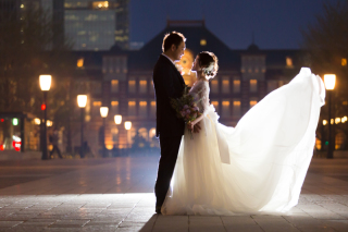 人気の東京駅での1枚