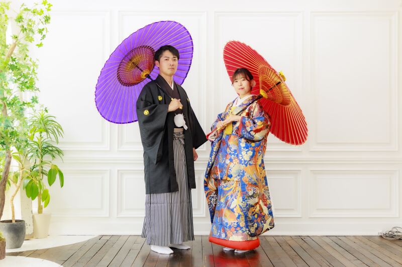 プランに和傘レンタルが含まれています
