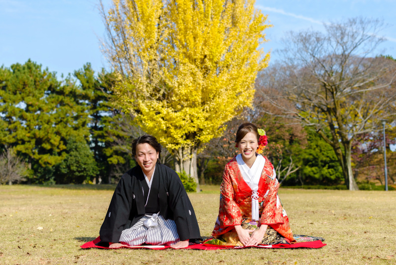 和装ロケ☆紅葉☆公園