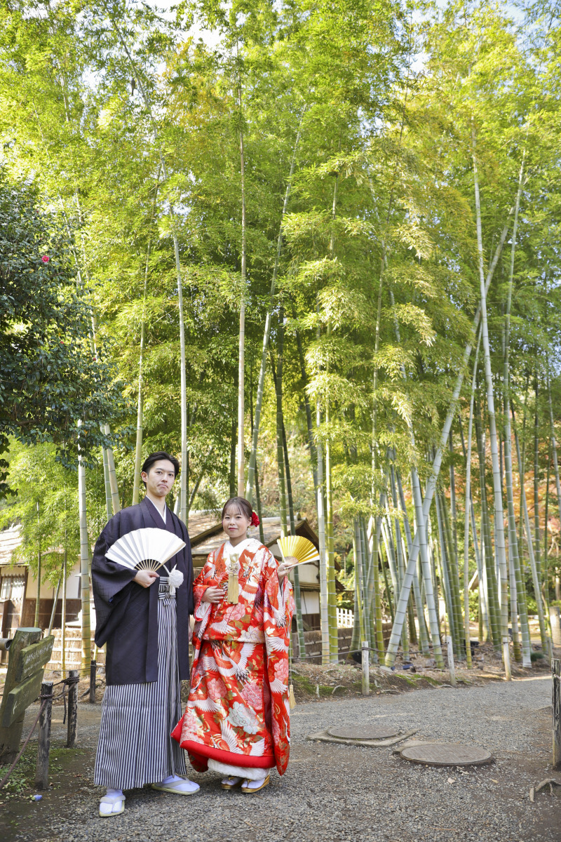 竹林と一緒に