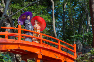 和装ロケ☆冬☆日本庭園