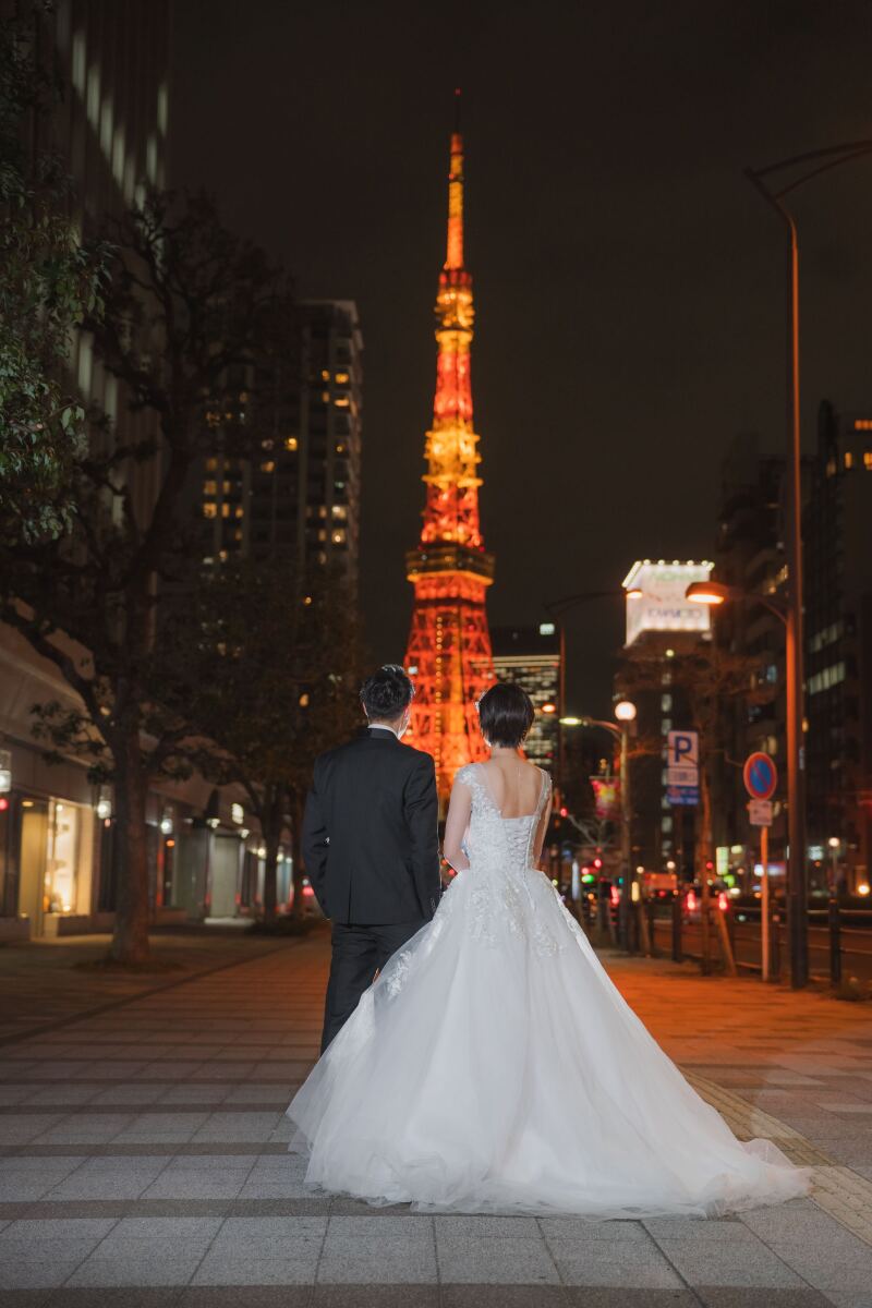 東京タワーへ続く一本道