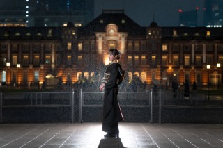 小雨の降る中、成人式前撮りロケーション撮影