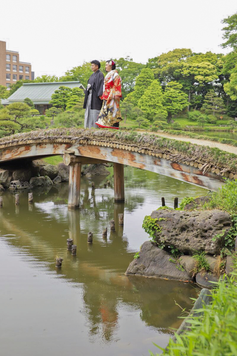 庭園のシンボルで一枚