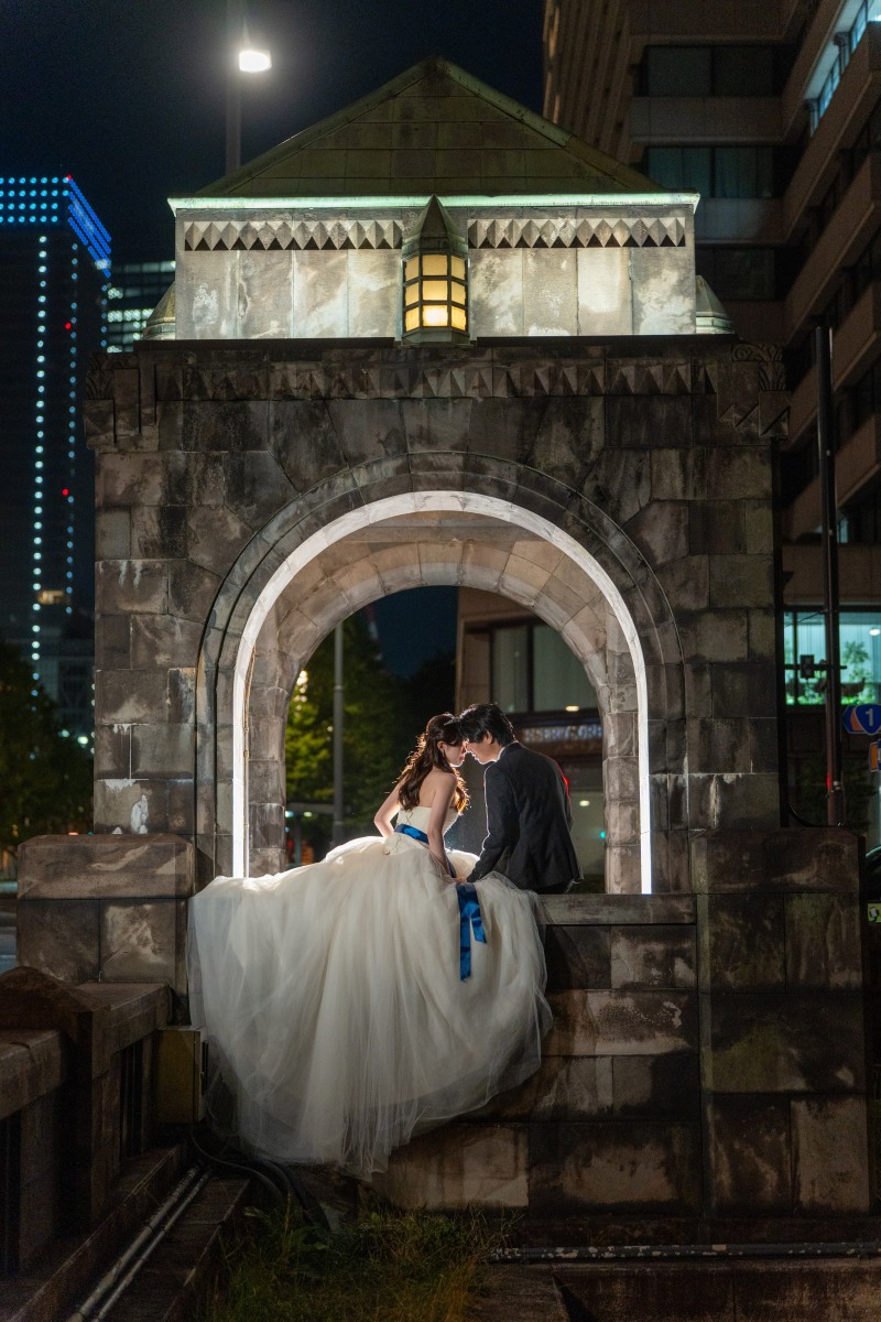 おでこを合わせてしっとりと