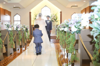 チャペルでお子様と一緒に洋装撮影☆