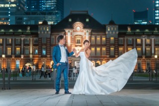オシャレなお二人の大人カッコいい東京駅ナイト