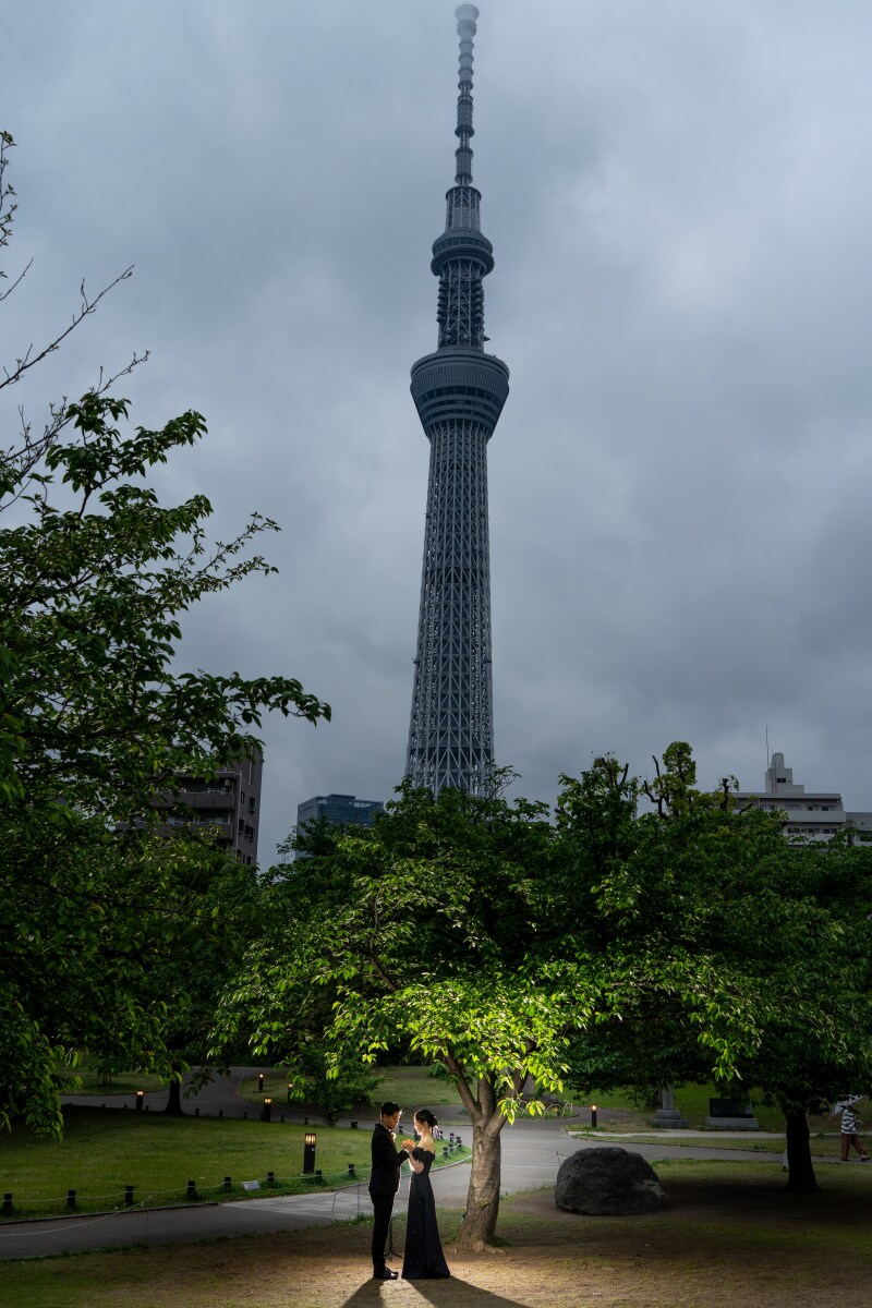 スカイツリーを望む隅田公園