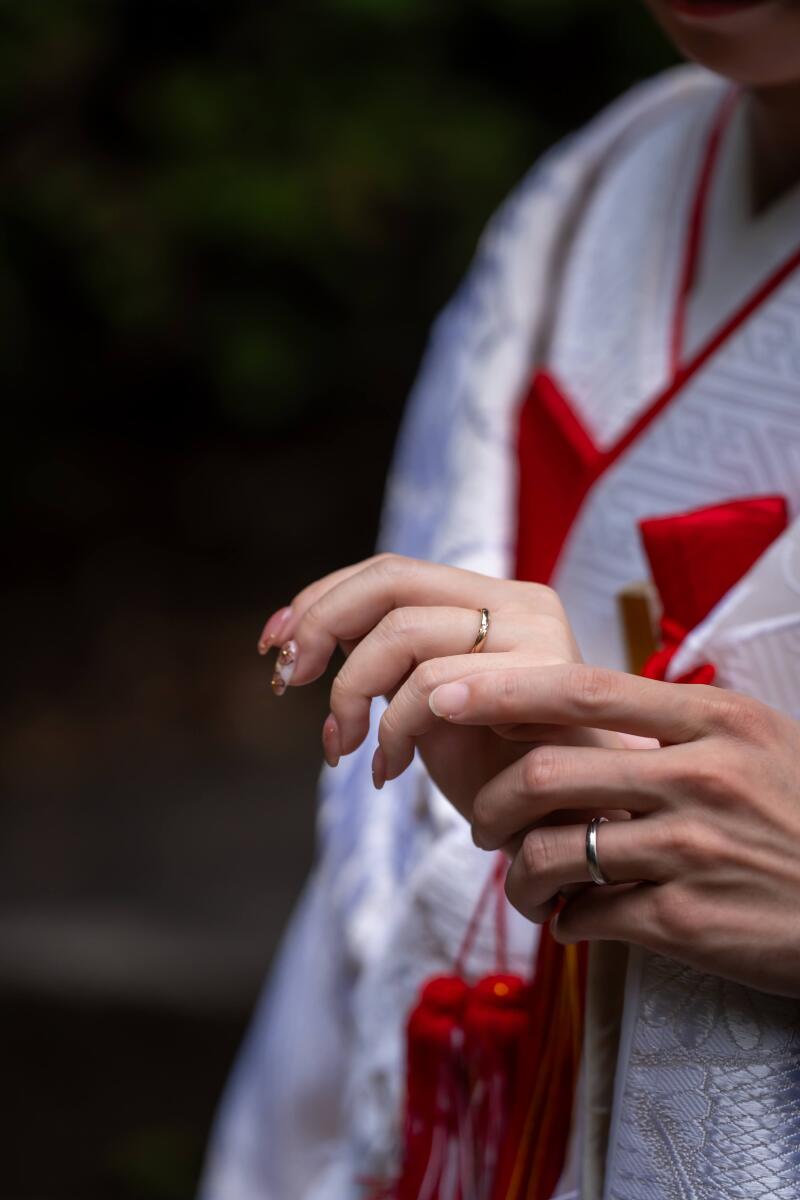 絆を感じる手元のポートレート