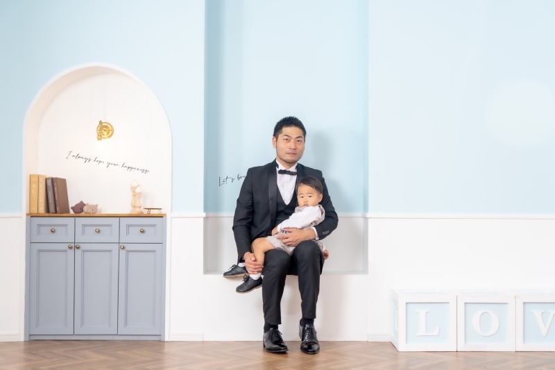 LOVEの積み木と親子のひととき