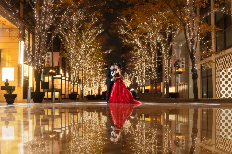 光のシャワーに包まれて