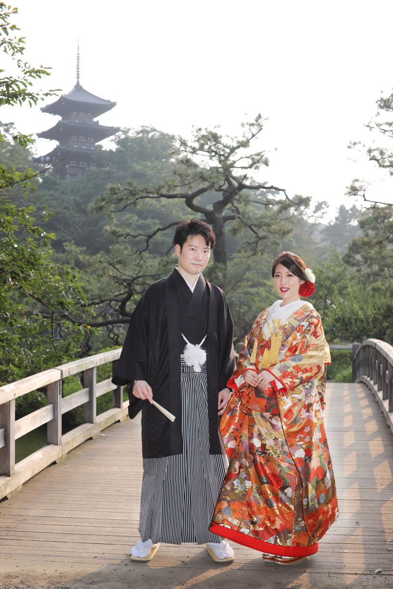 橋と三重塔