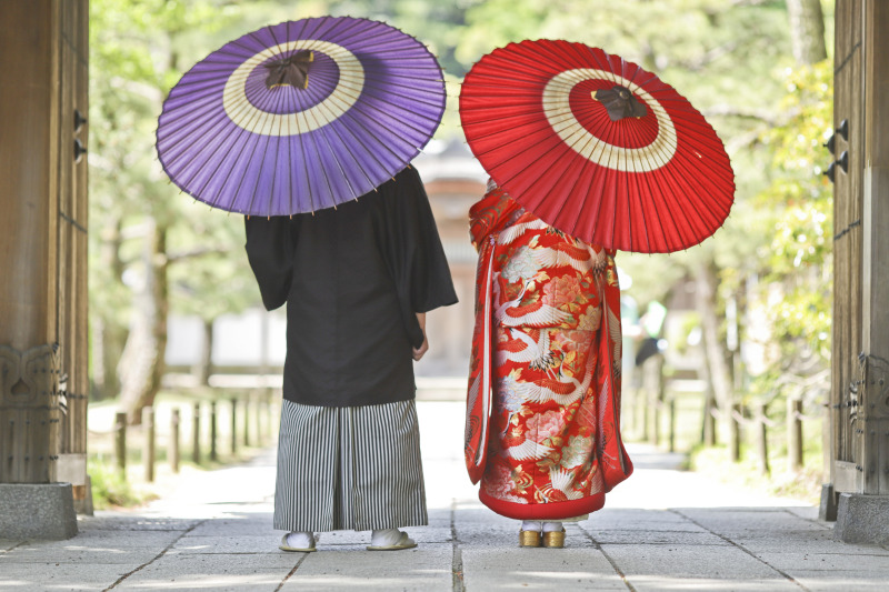 番傘を使って