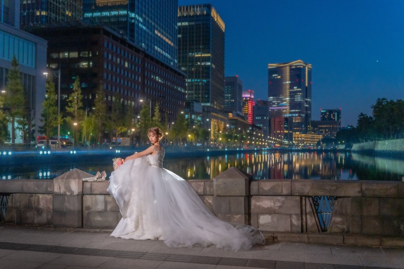 和装はスタジオで、洋装は東京駅ナイトを1日完結で