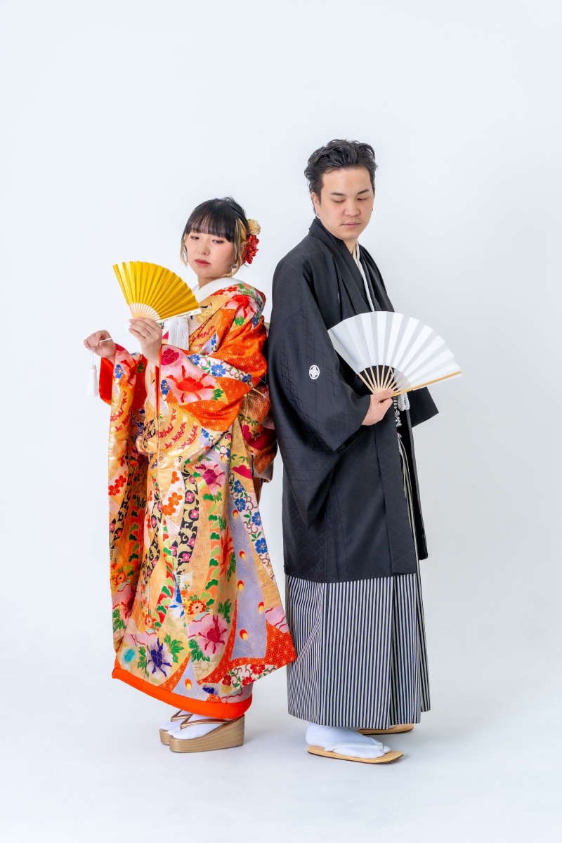 ヘアセット・メイク・着付けをして和装スタジオ開始