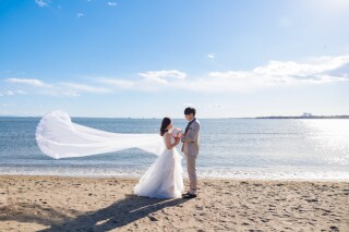 東京店人気の海スポット葛西での海前撮り撮影