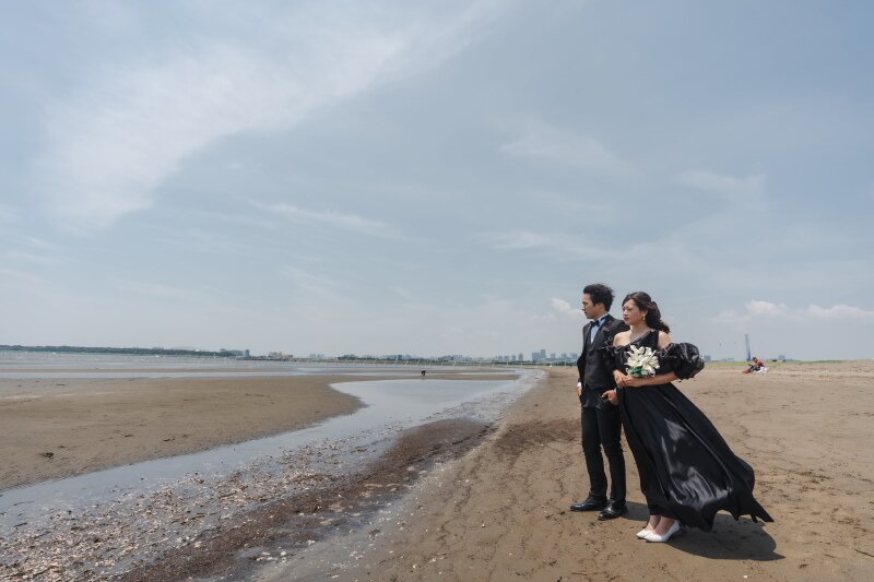 葛西海浜公園の海辺から撮影開始