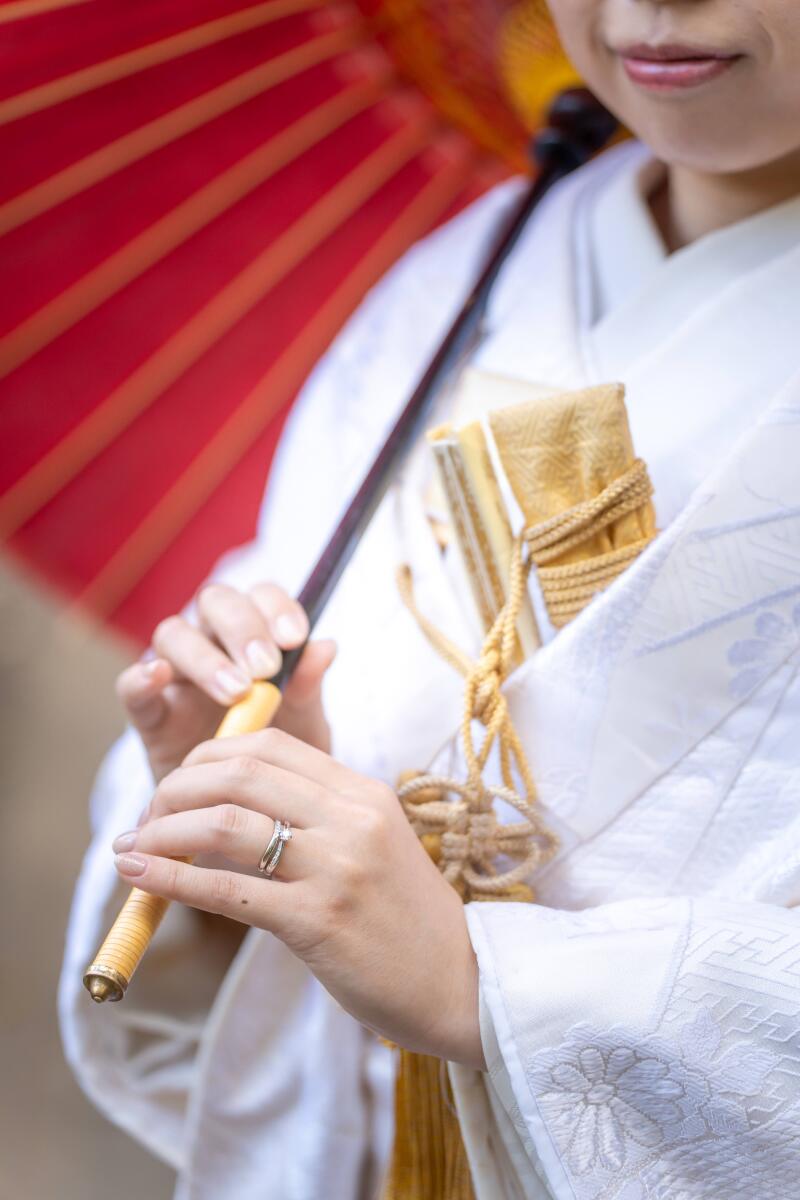 誓いの指輪と和の小物