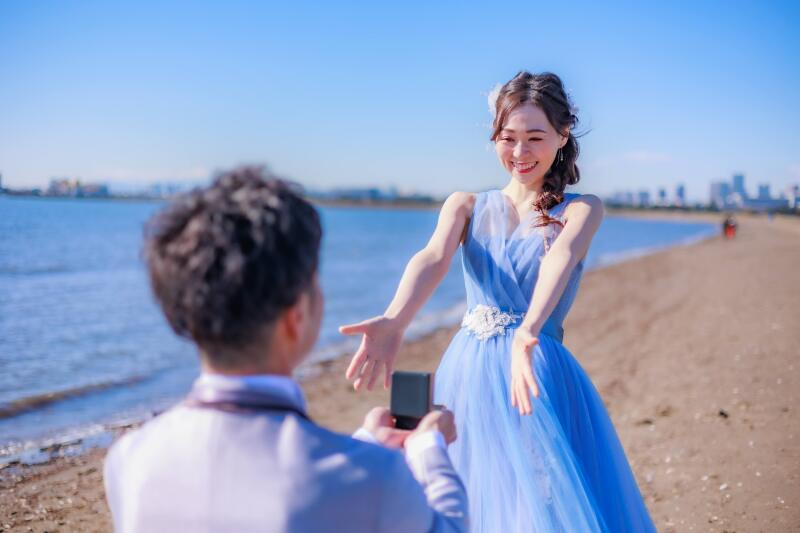 プロポーズされた時の表情が最高です